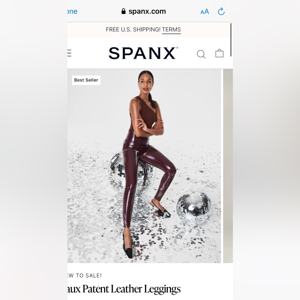 Faux Patent Leather Leggings (petite)